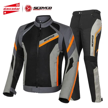 

SCOYCO Summer Motorcycle Jacket Men Mesh Chaqueta Moto Jacket Protective Gear Reflective Motorcycle Protection Motocross Jacket