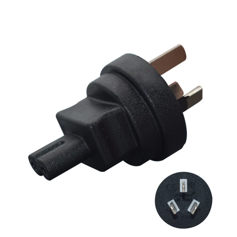 SAA TO IEC320 C7 Power converter,AU TO C7 AC Conversion plug,10A/250V,Used to connect laptop power adapter