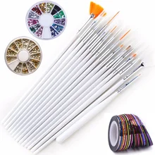 Профессиональная ручка для раскрашивания дома, ленты, декоративные стразы, заклепки, акриловый набор для дизайна ногтей, изысканный маникюр, разные цвета