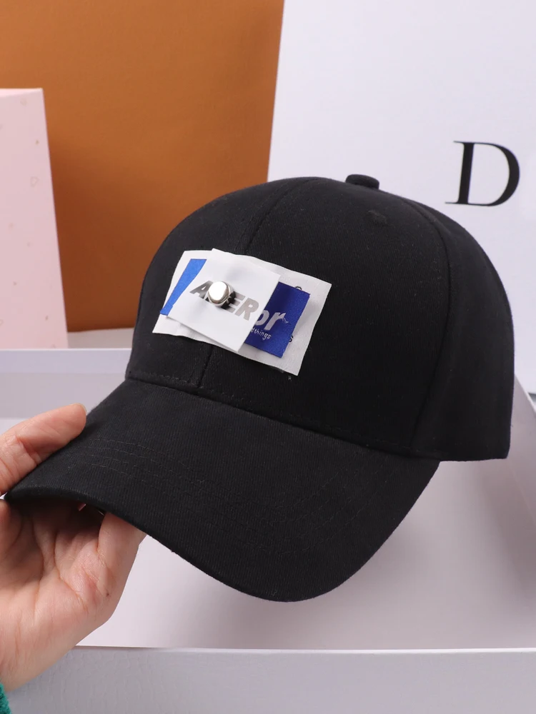 Ader error Embroidery Casual Caps Korean Men Women Adererror Couples Baseball Letters Summer Sunscreen Sun Hats | Аксессуары для