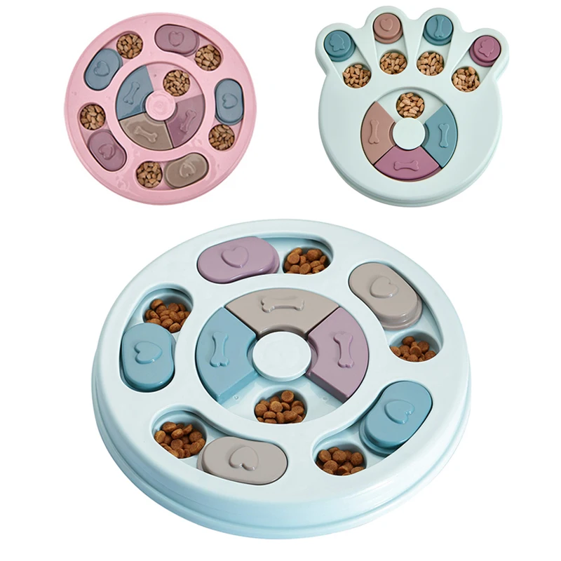 Puzle de comedero lento para perros, juguete interactivo para aumentar el IQ, dispensador de alimentos para cachorros, tazón antideslizante para comer lentamente, juego de entrenamiento para perros de compañía
