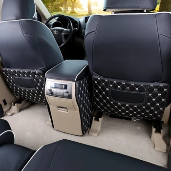 

4Pcs/Set PU Leather Car Seat Back Anti Kick Mat Cover Anti-Scraping Pad Protector For Toyota Highlander 2009-2014