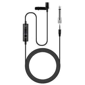 

ACEMIC EM1 Omni-Directional Condenser Lavalier Microphone Lapel Mic Single Head 3.5mm TRRS with 6.35mm Adapter