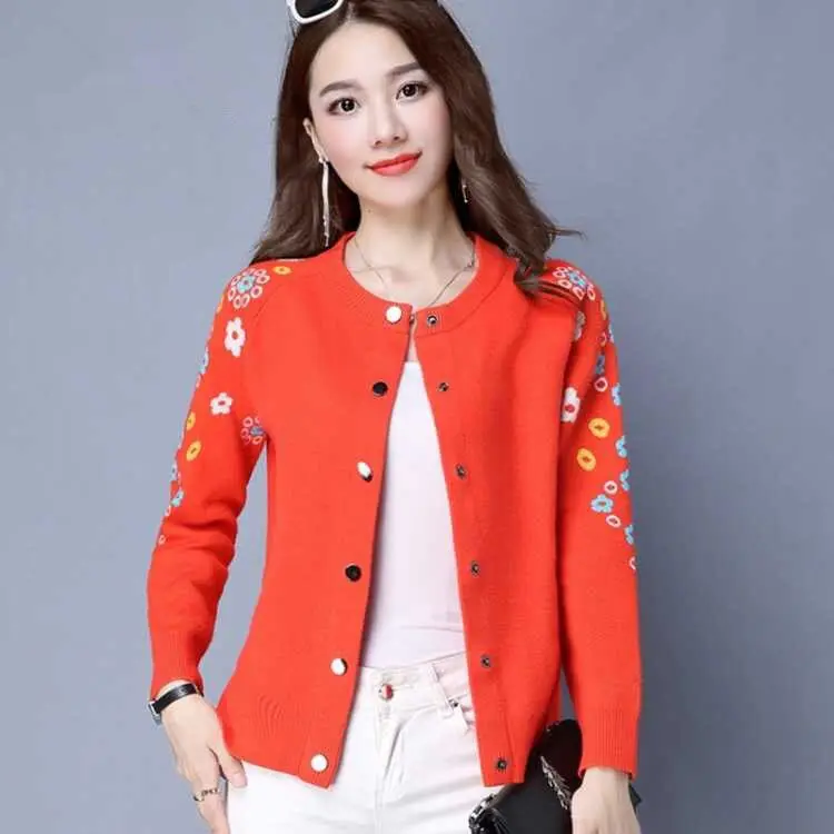 

Spring and autumn new sweater knitwear cardigan women's Korean style loose and versatile shawl jacket