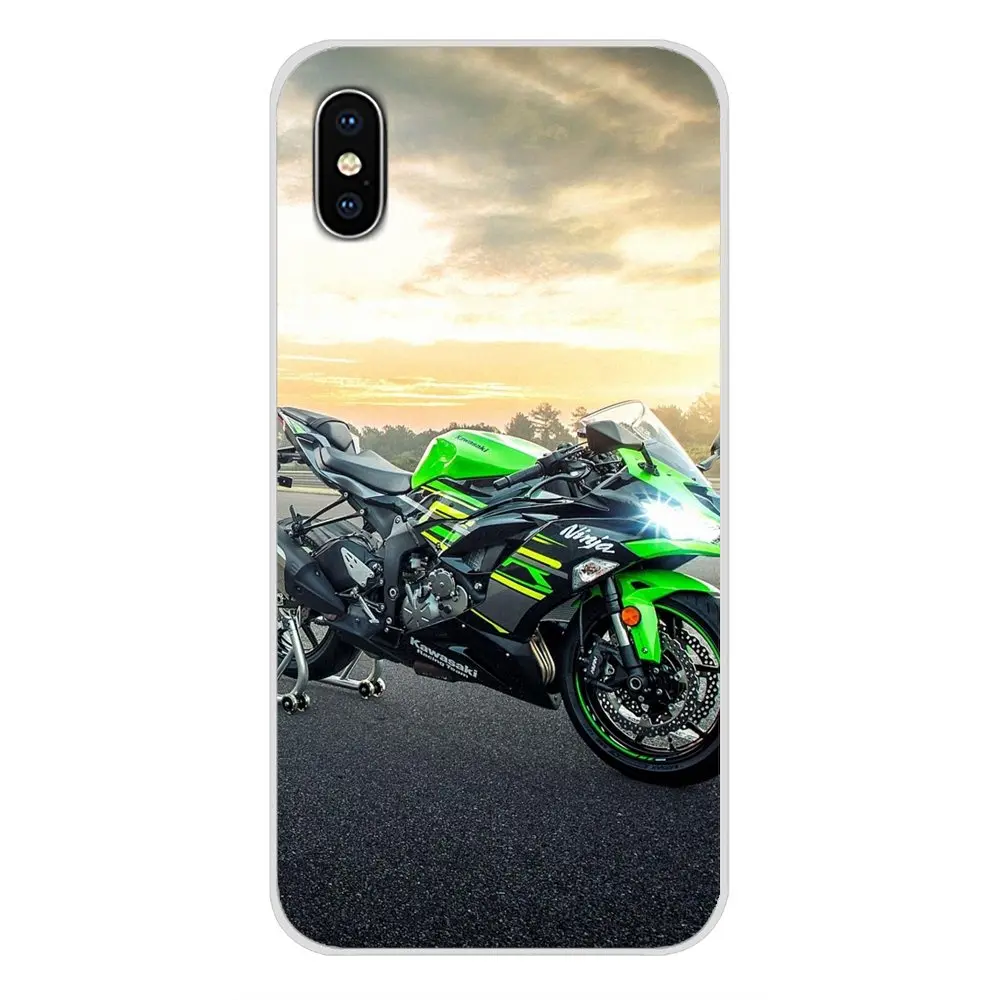 Kawasaki Ninja Zx R спортивные мотоциклетные Чехлы для мобильных телефонов для Apple IPhone X XR XS MAX 4 4s 5 5S 5C SE 6 6S 7 8 Plus ipod touch 5 6