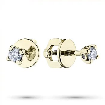 

Pusety of yellow gold with diamonds e0301ps05150200