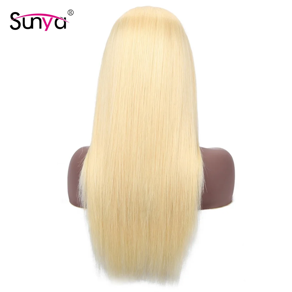 

613 Honey Blonde Indian Straight Lace Front Human Hair Wigs Glueless 4x4 Lace Closure Wig for Black Women Sunya Long Lace Wig