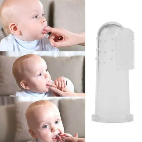 

Baby Finger Toothbrush Silicon Toothbrush+Box Children Teeth Clear Soft Silicone Infant Tooth Brush Cleaning Baby Brush Travel