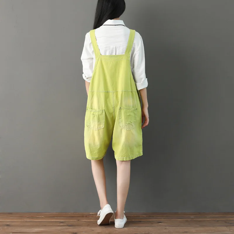 Summer Shorts Jeans Feminino 2020 Jumpsuit Women Japan Ripped Denim Playsuit Vintage Buttons Rompers with Adjustable Strap
