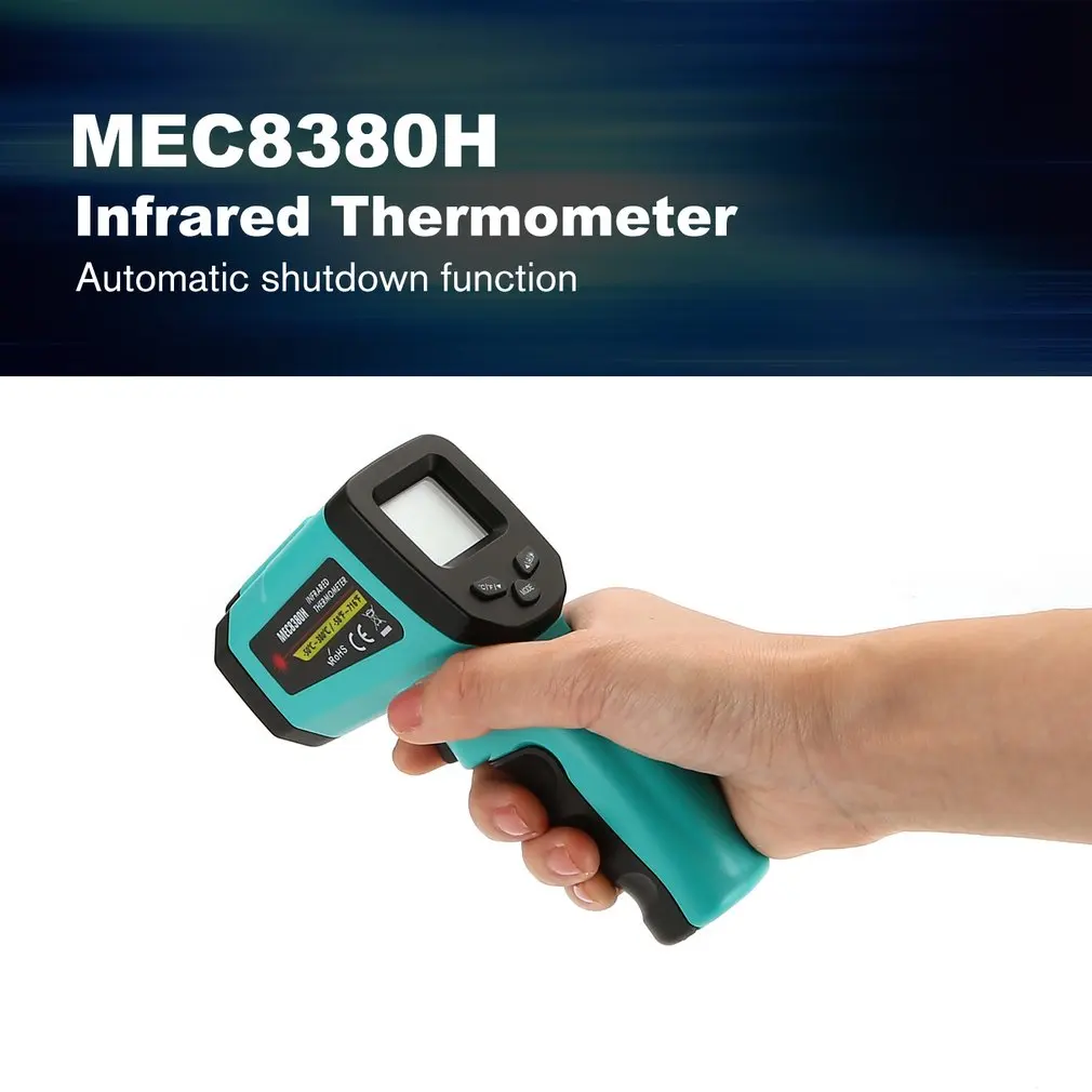 MEC8380H и DT8380AH лазерный lcd цифровой ИК инфракрасный термометр измеритель температуры пистолет точечный-50~ 380 градусов Бесконтактный термометр
