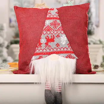 

2Pcs 38x38cm Christmas Gnome Printed Pillow Case Pillow Cover Christmas Decoration Pillow Cases Pillowcase Home Decor
