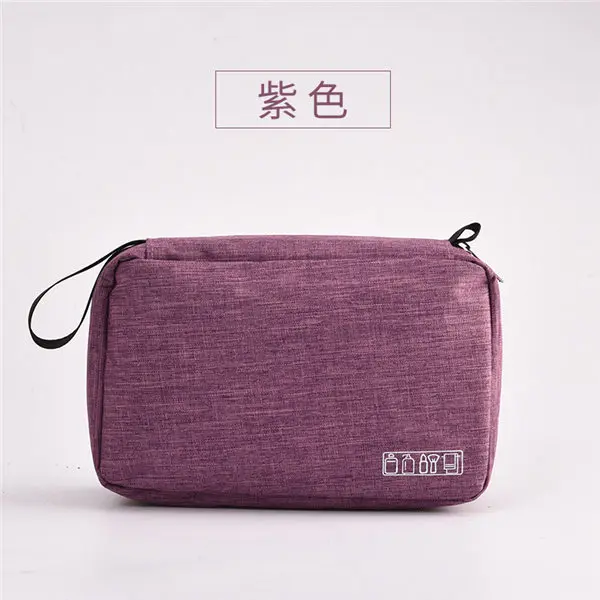 Туалет для путешествий, комплект с сумкой для душа Мужская Женская Косметика для макияжа для бритья багаж банные холщовые сумки - Цвет: Фиолетовый