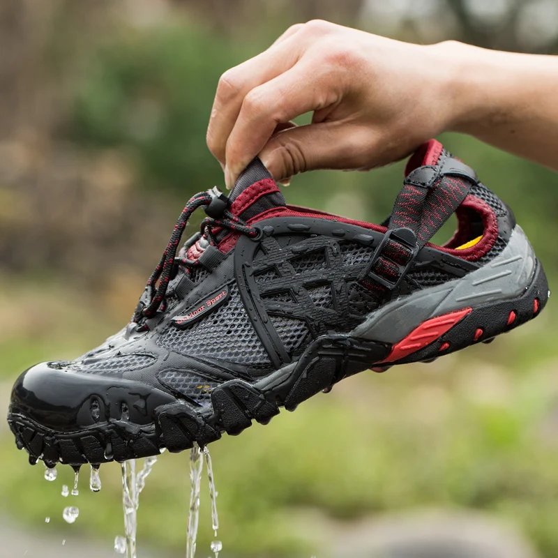 Men Outdoor Sneakers Breathable Hiking Shoes Big Size Men Women Outdoor Hiking Sandals Men Trekking Trail Water Sandals Big Size