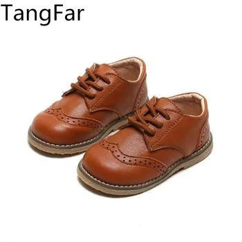 

2020 Autumn Boy British Style Moccasins PU Children Causal Shoes Student Fashion Kids White Lace Up Cozy Round Toe Shoes