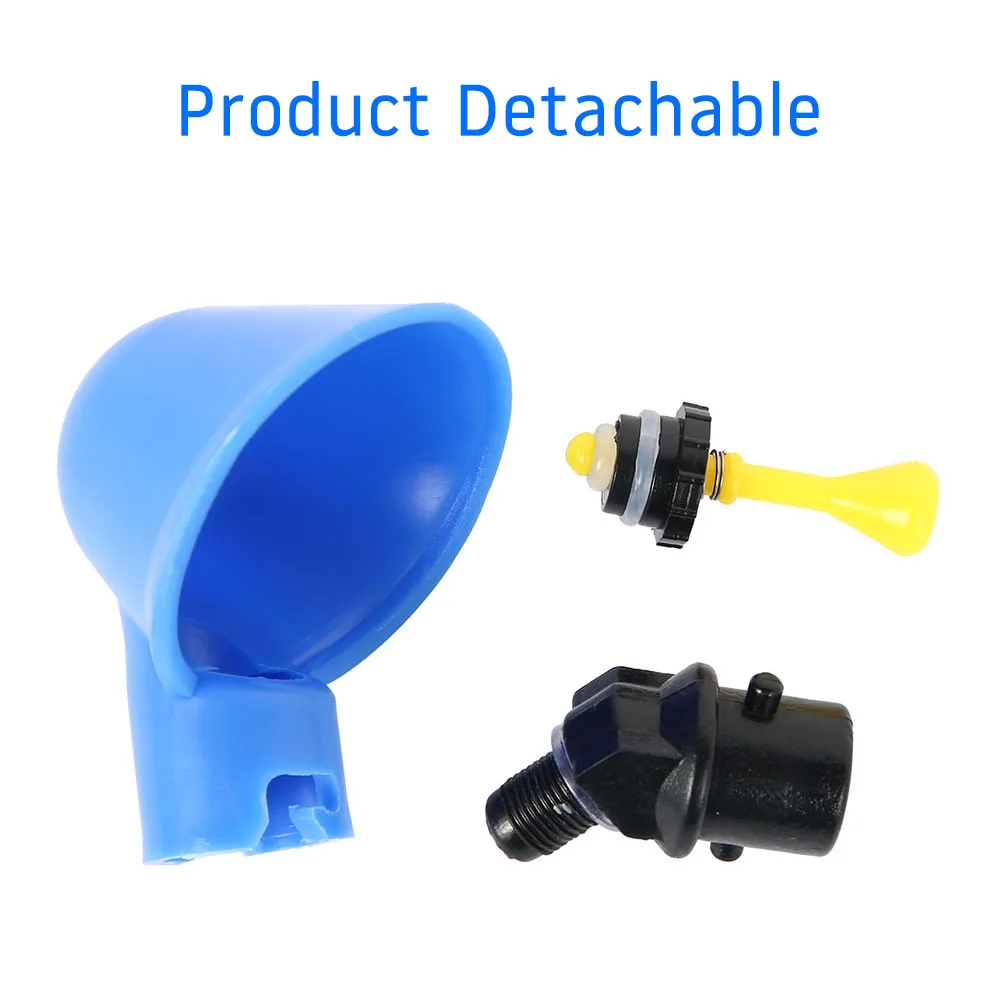 5pcs Automatic Quail Drinker Chicken Waterer Bowl With Yellow