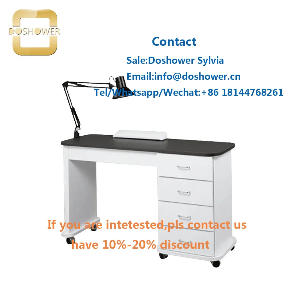 Doshower DS-W2001 uv gel powder system with salon manicure table nail station with lamp for manicure table nail bar wholesale