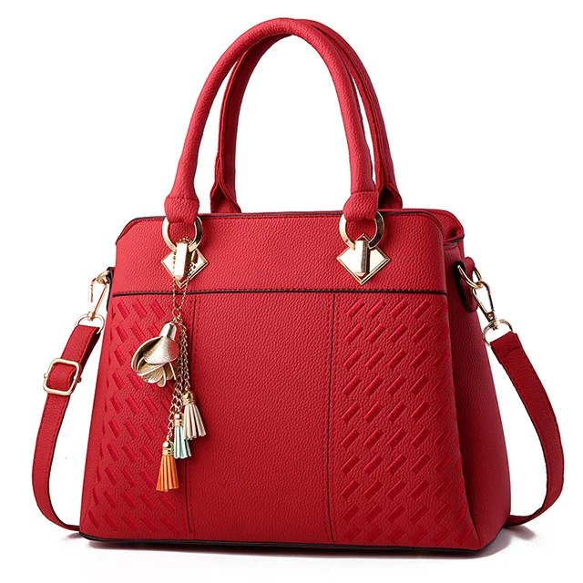 Женские сумки через плечо Torebki Damskie, роскошные дизайнерские женские сумки через плечо из кожи - Цвет: red