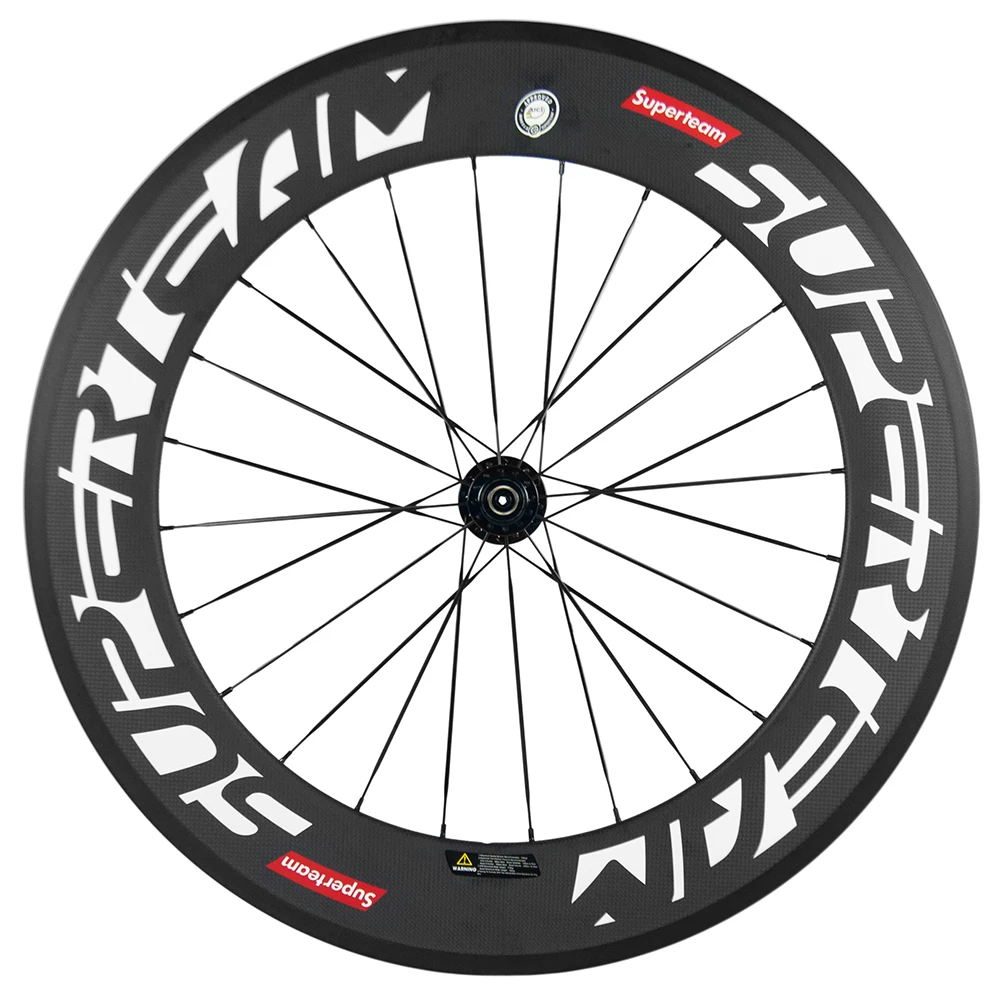 SUPERTEAM-Rodado de carbono sem câmara para Road Bike, 700C, Frente 50mm, Traseira 88mm Clincher, Rodas de carbono