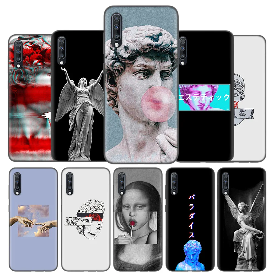 

Silicone Case Cover For Samsung Galaxy A50 A80 A70 A40 A30 A20 A20e A10 A9 A8 A7 A6 Note 8 9 10 Plus 2018 5G Michelangelo Statue