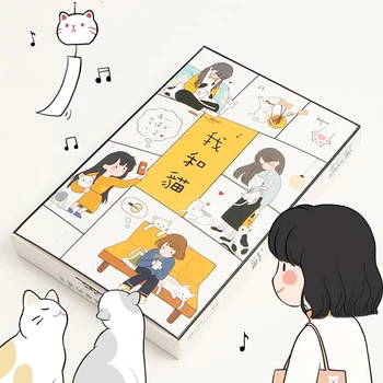 

30pcs /Pack Beautiful Girl And Cut Cat Recall Youth Paper Gift Envelope For Postcard Students School Stationery Supplies