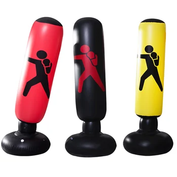 

Boxing Column Inflatable Punching Bag Tumbler Sandbags Freestanding Target Training Tower for Boxing Reaction Speed Kick