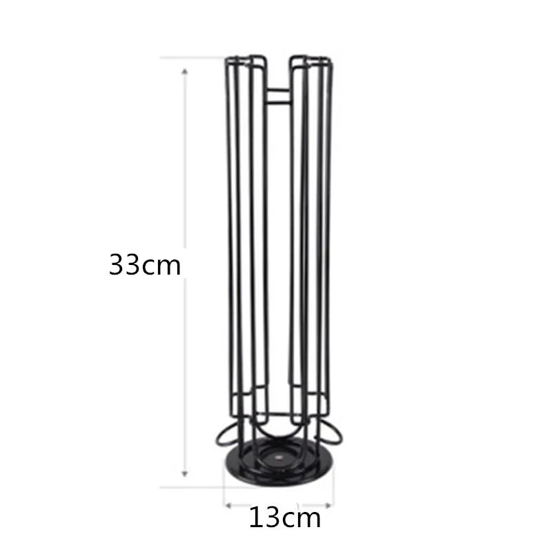  2020 Rotatable Coffee Pod Holder Iron Chrome Plating Display Capsule Rack Stand Storage Shelves For