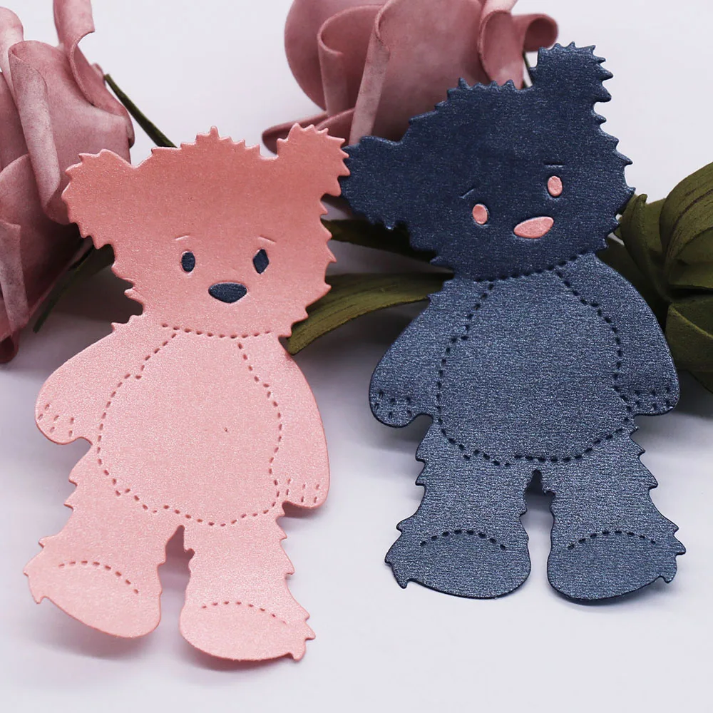 Металлические Вырубные штампы в виде медведя скрапбукинг фотография создание