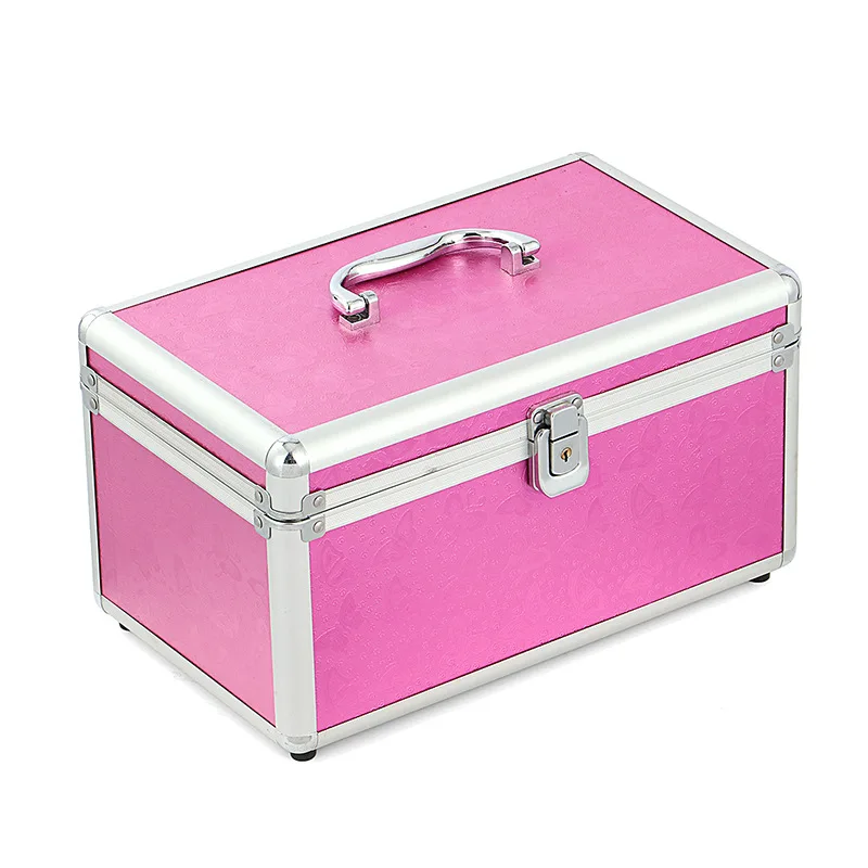 

Makeup case Aluminum alloy Cosmetic box Valuables collection box Jewelry Storage tank High quality Multi-function Make up box