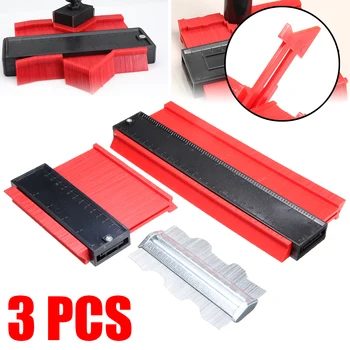 

3Pcs/lot 120mm 250mm 125mm Contour Gauge Set Shape Profile Metal Tiles Carpet Wood Marking Tool Tiling Laminate Tiles Tools