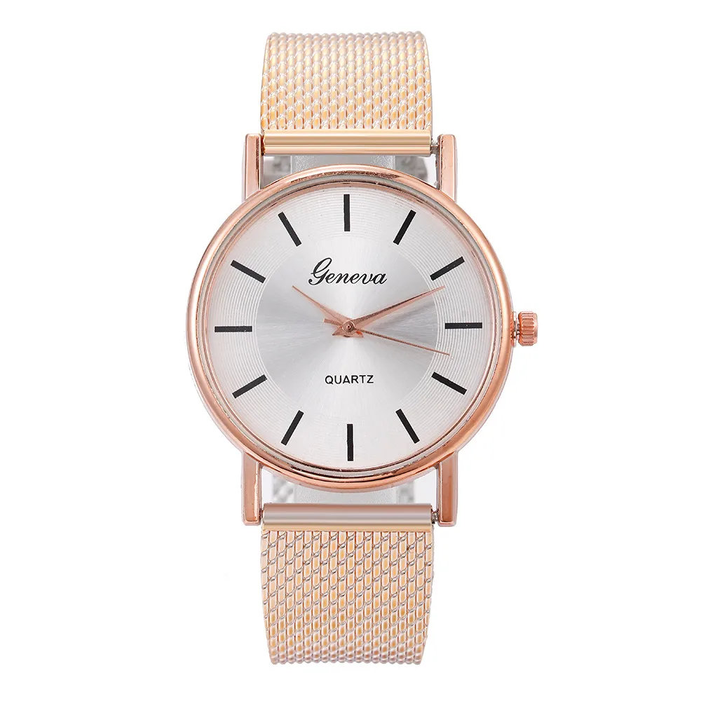 Geneva, роскошные женские часы, сплав, циферблат, кварцевые, силиконовый, сетчатый ремешок, наручные часы, повседневные женские часы, подарок, женские часы-браслет
