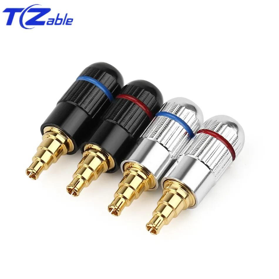 1 Pair HiFi Headphone Plug Beryllium Copper Earphone Pin For IE40 Pro Wire connector Audio Jack Splice Adapter Aluminum Alloy