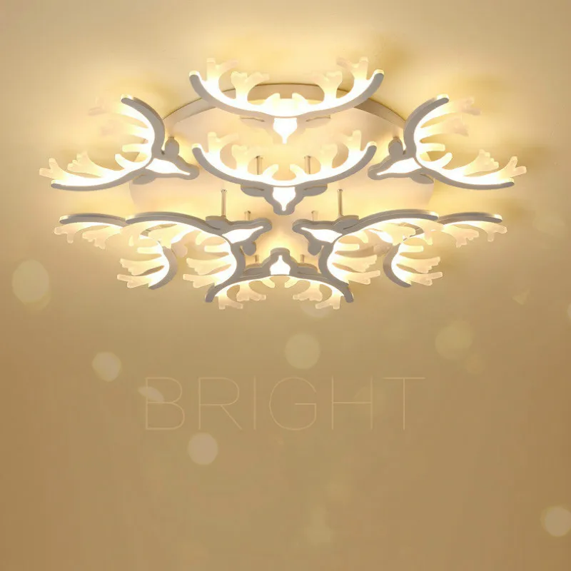 

3 / 5 / 9 / 12 Heads Dimming Modern Ceiling Lamps with White Iron Body Suspension Led Indoor Light