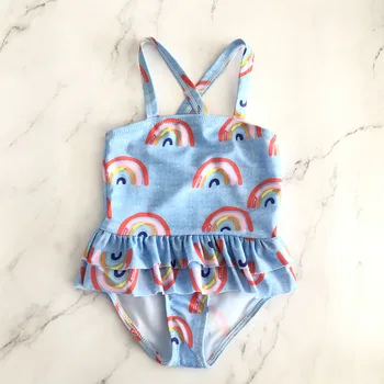 

2020 Kids Swimwear Baby Girl Swimsuit One-Piece Jumpsuit Bathing Suit Summer Beachwear Children Kid Swimming Suits 6M-4Y
