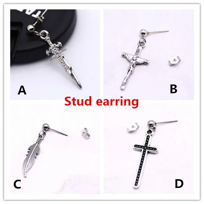 Earless hole ring Серьги Bts Для мужчин s перо из нержавеющей стали, ребята, аксессуар, хипстер, стиля гранж, панк, прилив пули серьги Для мужчин - Окраска металла: Earless hole ring