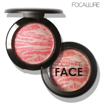 

by dhl or ems 100pcs Focallure Top Quality Professional Cheek 6 Colors Makeup Baked Blush Bronzer Blusher With Brush