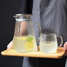 Холодный чайник большой емкости стеклянный горшок термостойкая Бытовая прозрачная чашка для холодной воды ВАСО лимонный сосуд для напитка оригинальная чайная чашка