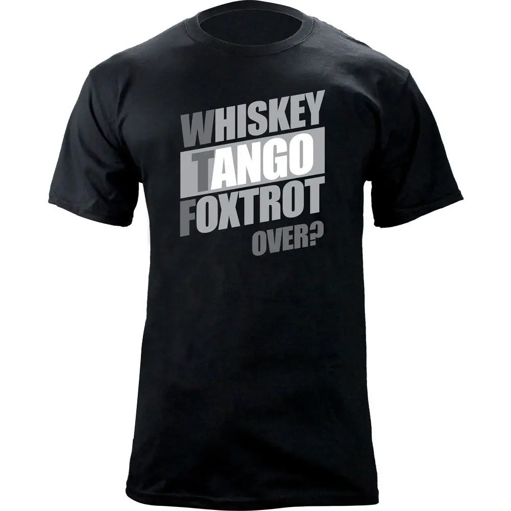Whiskey Tango Foxtrot забавная футболка ветерана Летняя мужская модная Удобная