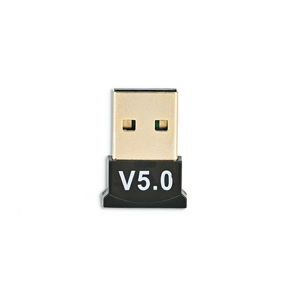 Беспроводной usb-адаптер Bluetooth 5,0 Bluetooth ключ Музыкальный звуковой приемник адаптер Bluetooth передатчик для компьютера ПК ноутбука - Цвет: Черный