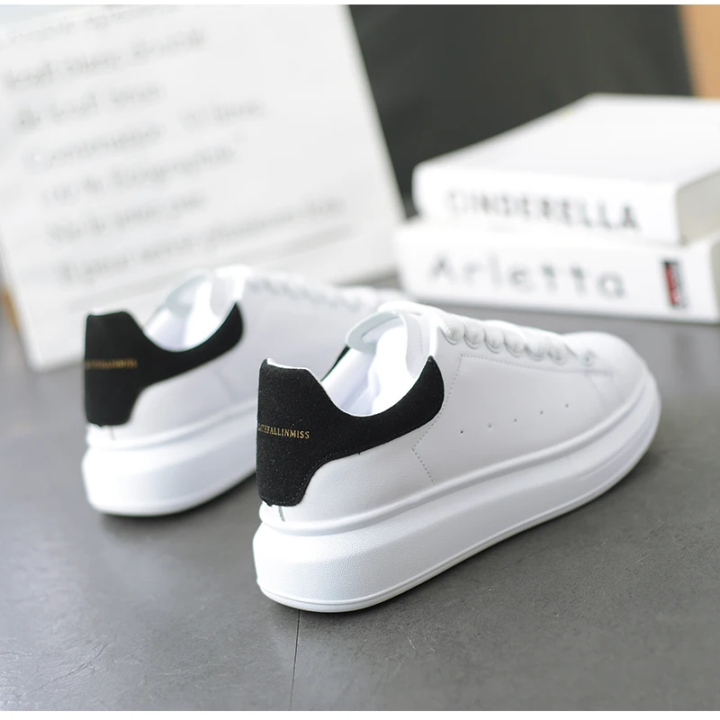 New Designer Wedges White Shoes Female Platform Sneakers Men Tenis Feminino Casual Female Man Shoes Leather Shoes