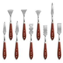 Нержавеющая сталь палитра нож неправильный мягкий металл материал краски инструменты многофункциональная лопатка-скребок товары для рукоделия для художника