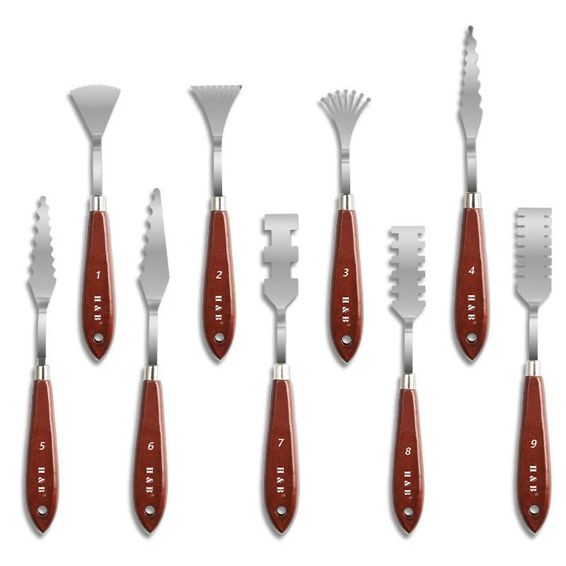  Stainless Steel Palette Knife Irregular Soft Metal Material Paint Tools Multifunction Scraper Spatu