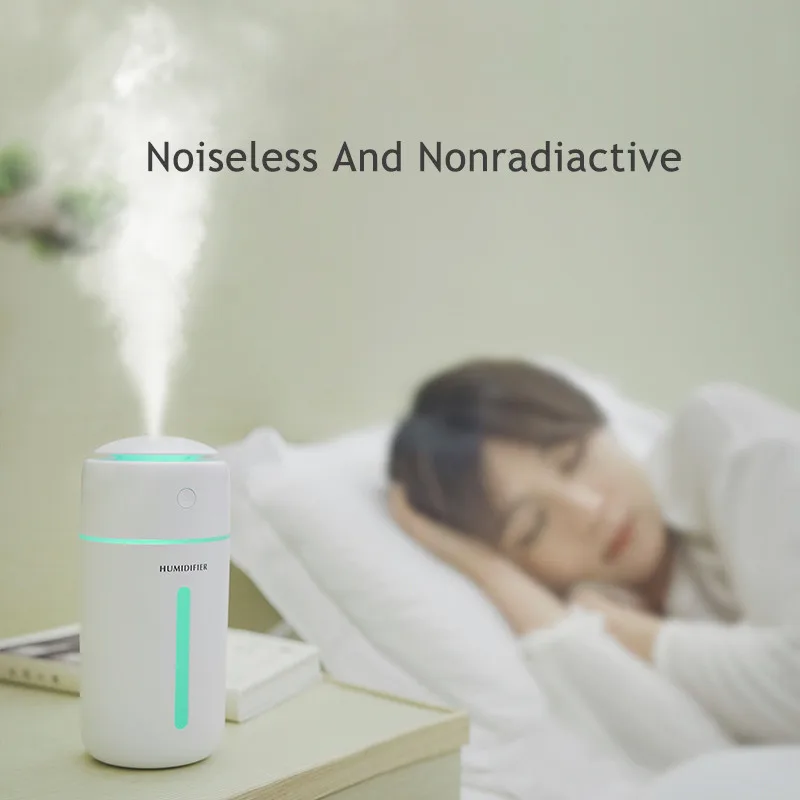 350ml USB Air Humidifier Essential Oil Diffuser Ultrasonic Cool Mist For Home Portable Humidifier with Colorful Night Light