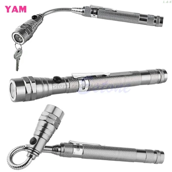 

Flexible Torch 3 LED Light Telescoping Magnetic Pick Up Tool Lamp Flashlight New M10 dropship