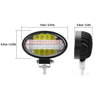 

5-inch 150W 48 LED Work Light Flash Drive Fog Lamp Off-Road Tractor Suit Waterproof White Red Blue Led Bulb Kit