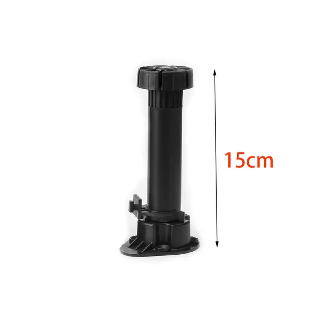 2021 New 4pcs Adjustable Height Cupboard Foot Cabinet Leg，for furniture Kitchen Bathroom sofa legs furniture Replace feet A-black-15cm