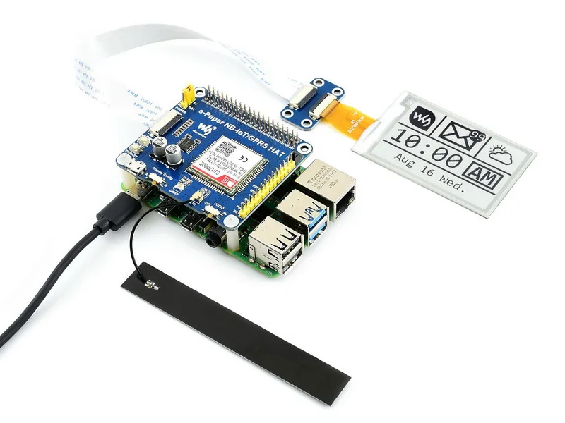 Waveshare Raspberry Pi e-paper IoT драйвер шляпа для электронной бумаги необработанных панелей поддерживает NB-IoT/eMTC/GPRS