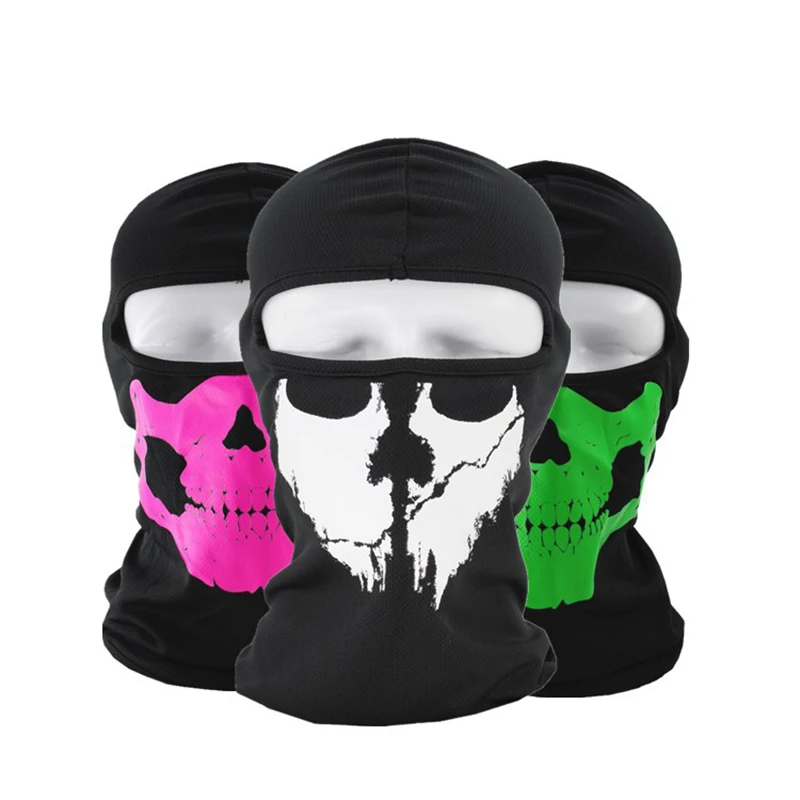 Bike Cycling Helmet Tactical Skull Full Face Mask Balaclava Ski Snowboard Riding Outdoor Sport Ghost Masks Windproof Facemask | Спорт и