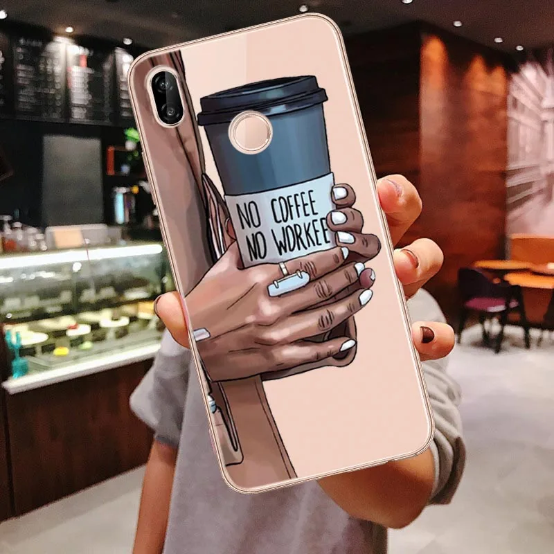 TPU Clear Soft Case For Huawei P30 Lite P30 Pro P20 Lite P20Pro Mate 10 20 Pro Mate 20 Lite Black Brown Hair Baby Mom Girl Cover - Цвет: TPU