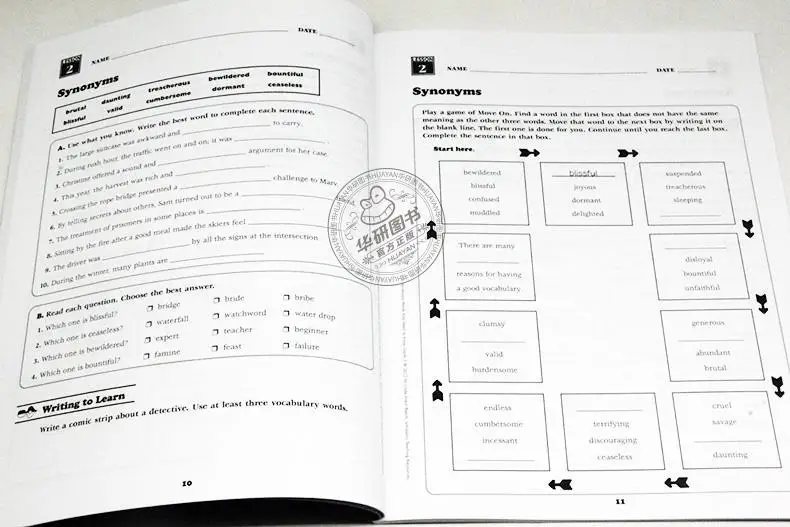 6 pcs/set English Vocabulary Workbook for Primary School Students Grade 1-6 English 240 Vocabulary New Hot Exercise Book Libro