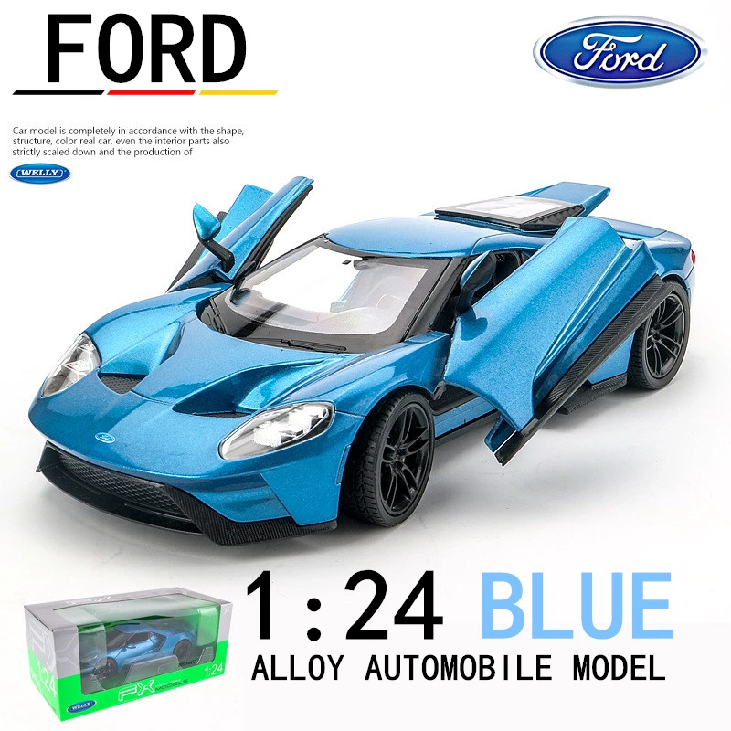 Welly 1:24 Ford GT автомобиль сплав модель автомобиля моделирование автомобиля украшение коллекция подарок игрушка Литье модель игрушка для мальчиков - Цвет: Ford GT